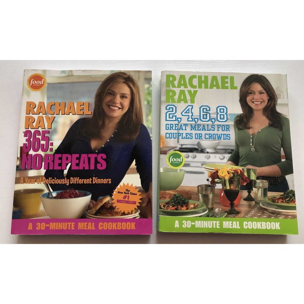 Lot of Rachael Ray Cookbooks 365 No Repeats, 2, 4, 6, 8‎ Easy Cooking Recipes